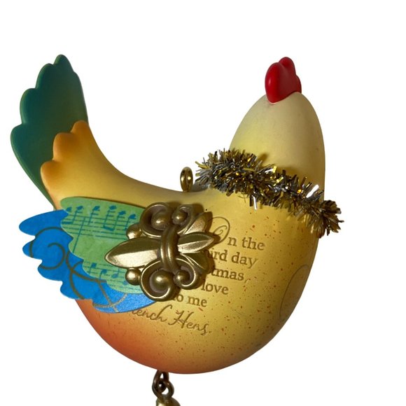 Three French Hens #3 in The Series 2013 Hallmark Ornament - Picture 8 of 11